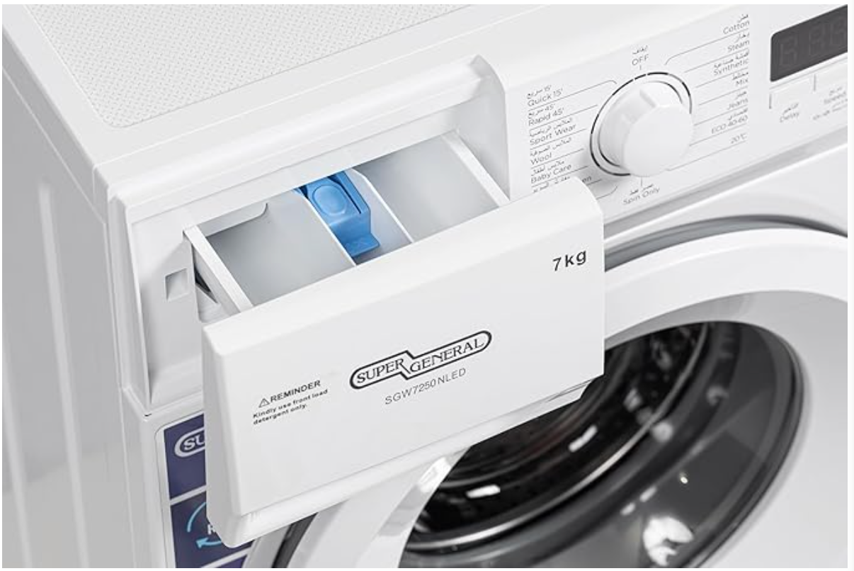Super General SGW7250NLED 7Kg Front Load Washing Machine 2024 Edition ( No warranty / Guarantee )