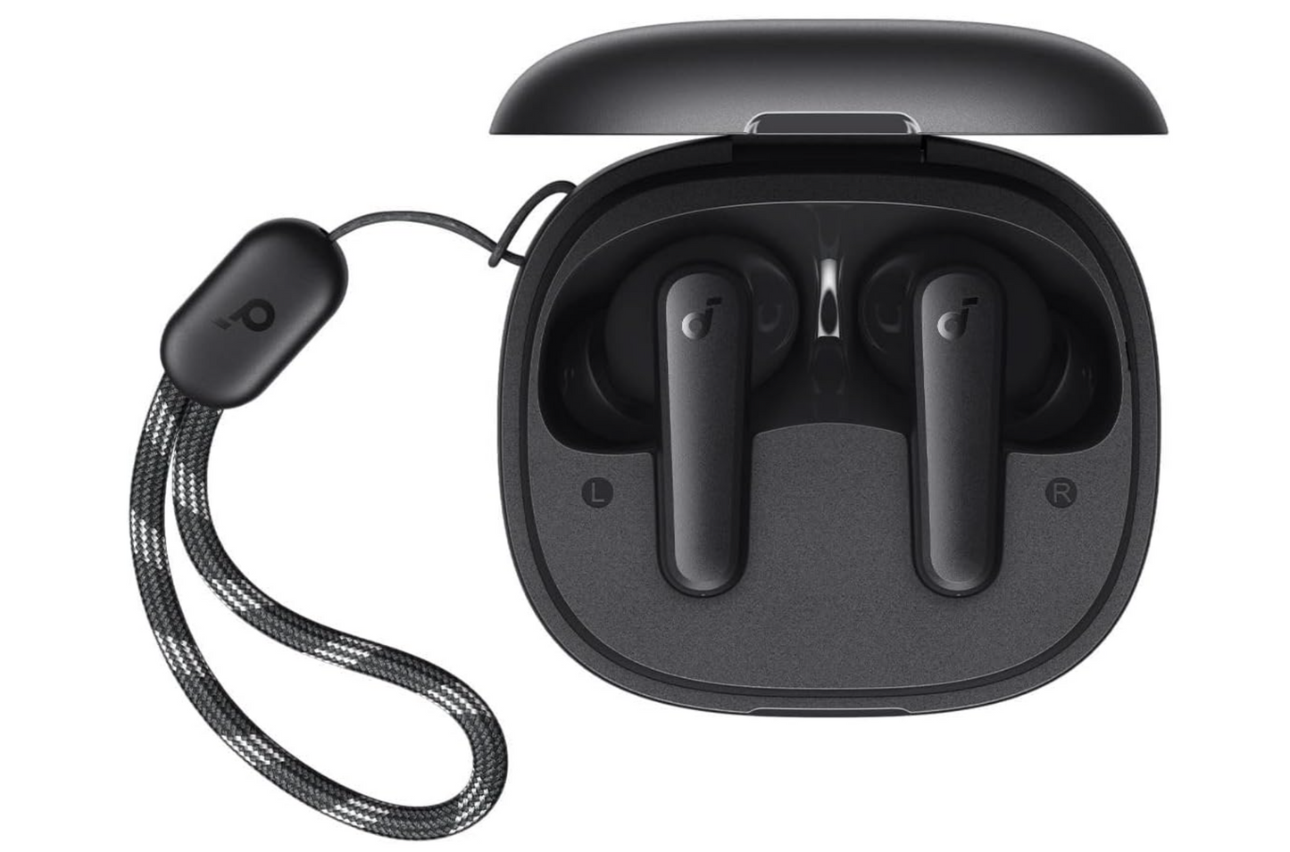oundcore Anker P25i True Wireless in-Ear Earbuds, TWS with 30H+ Playtime, Clear Calls & High Bass, IPX5-Water Resistant, Connect App with 22 Preset EQs, Quick Connectivity, Black Color ( No warranty / Guarantee )