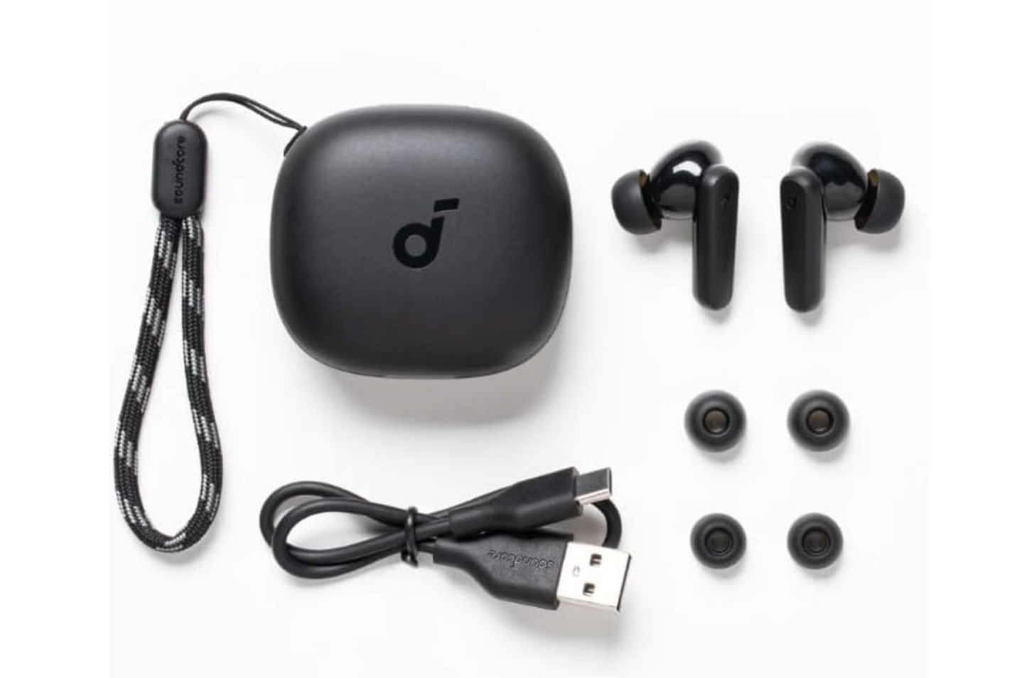 oundcore Anker P25i True Wireless in-Ear Earbuds, TWS with 30H+ Playtime, Clear Calls & High Bass, IPX5-Water Resistant, Connect App with 22 Preset EQs, Quick Connectivity, Black Color ( No warranty / Guarantee )