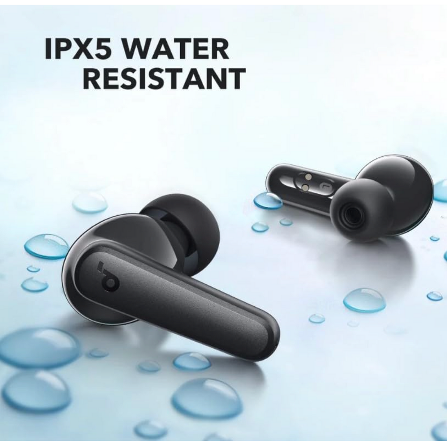 oundcore Anker P25i True Wireless in-Ear Earbuds, TWS with 30H+ Playtime, Clear Calls & High Bass, IPX5-Water Resistant, Connect App with 22 Preset EQs, Quick Connectivity, Black Color ( No warranty / Guarantee )