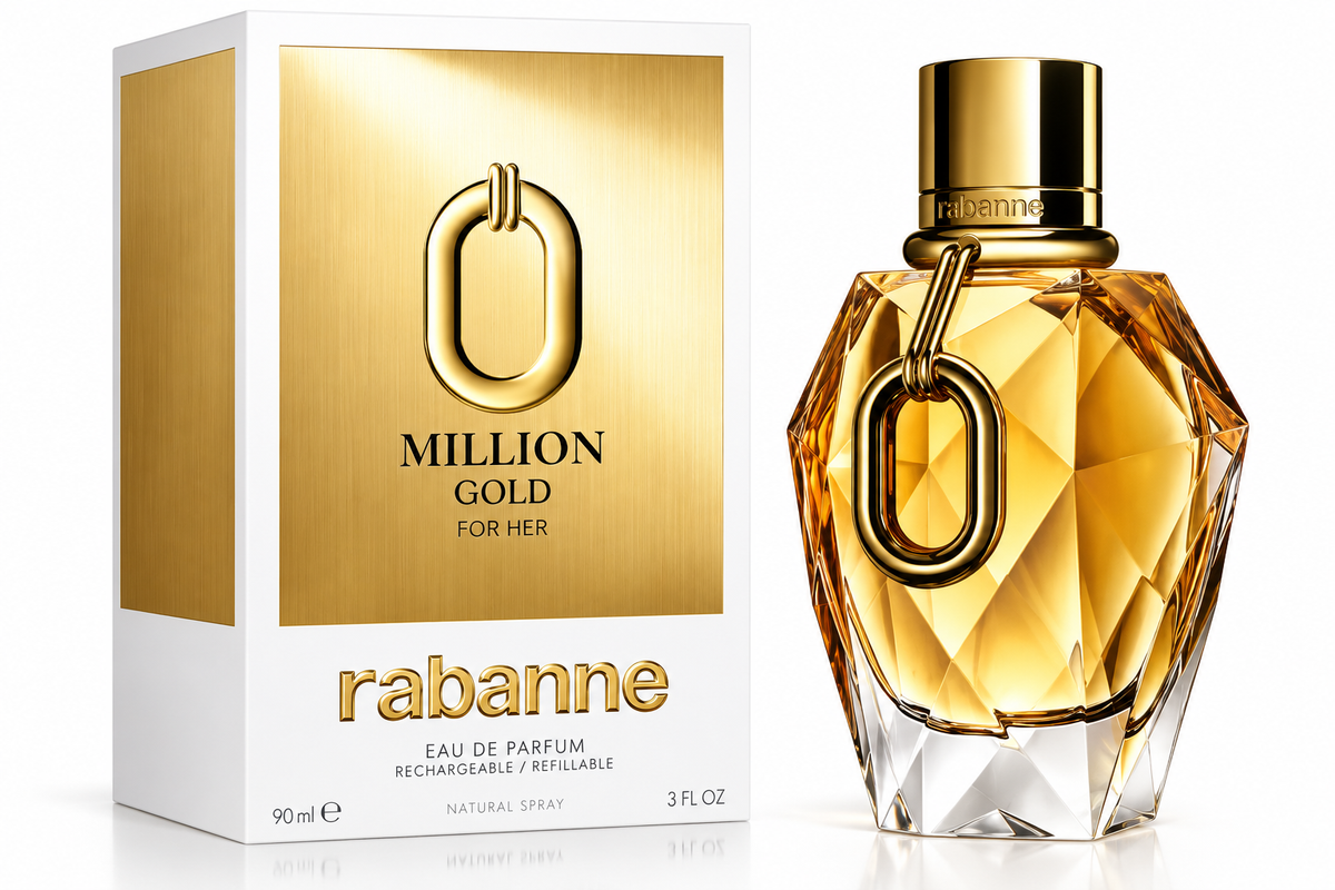 Rabanne 1 Million Gold for Her Eau de Parfum, Women's Luxury Perfume 3 oz