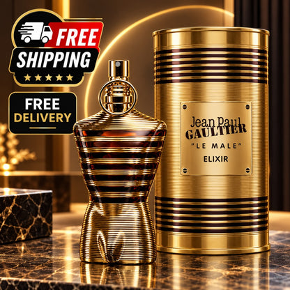 Jean Paul Gaultier Le Male Elixir Parfum for Men, 2.5 oz